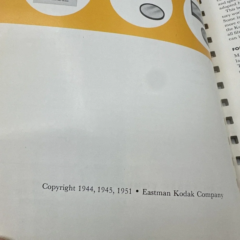 Kodak‎ Photography Data Books. Lot Of 4 Paperback Books.  1951-1958